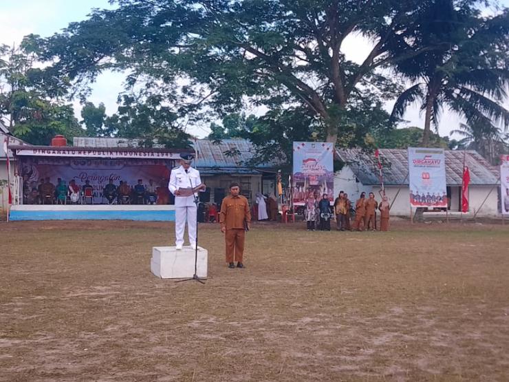 Kepala Desa Bukit Kratai Pimpin Upacara Kemerdekaan HUT RI yang ke 80