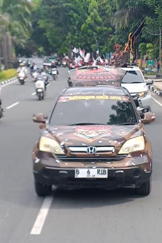 Meriahkan HUT RI, DPD GRIB Jaya Riau Gelar Pawai Kemedekaan