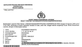 Merasa ditipu senilai Rp 1 Milyar, Warga Pekanbaru Melapor ke Polres Kampar