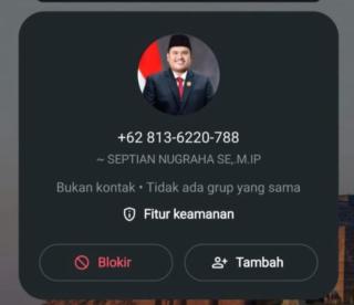 Segala Bentuk Penipuan Mengatasnamakan Ketua DPRD Bengkalis Septian Nugraha Dipastikan Hoax