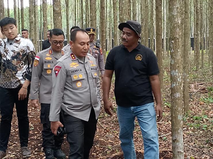 Kapolda Riau Kunjungi Sentral Budidaya Pohon Geronggang di Pulau Bengkalis
