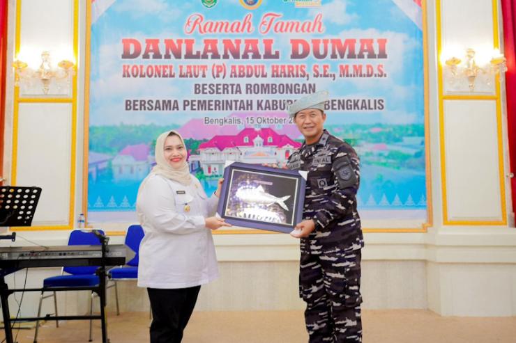 Pererat Silaturahmi, Bupati Kasmarni Jamuan Makan Siang Bersama Danlanal Dumai