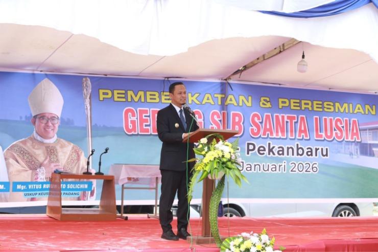 Wali Kota Pekanbaru Resmikan SLB Santa Lusia di Rumbai, Apresiasi Peran Donatur dan Dedikasi Pendidik 