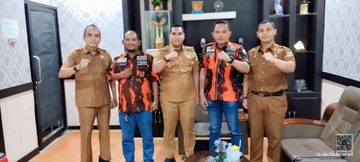 KOTI Pemuda Pancasila Kota Pekanbaru Jalin Silaturahmi dengan Camat Tenayan Raya