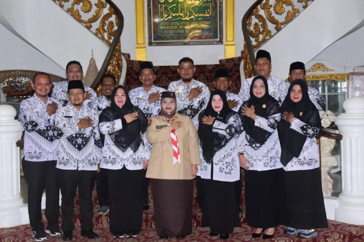 Terima Audiensi PGRI Bengkalis, Bupati Kasmarni: Kita Terus Berupaya Beri Perhatian Kemajuan Pendidikan