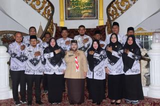 Terima Audiensi PGRI Bengkalis, Bupati Kasmarni: Kita Terus Berupaya Beri Perhatian Kemajuan Pendidikan