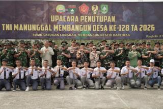 Sekda Bengkalis Hadiri Penutupan TMMD Ke-128 di Pinggir, Apresiasi Sinergi TNI dan Pemerintah Daerah