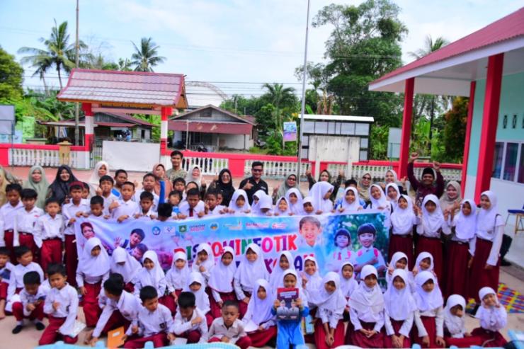 Diskominfotik Bengkalis Edukasi Siswa SD Negeri 5 Penggunaan Gawai, Bullying dan Hoaks