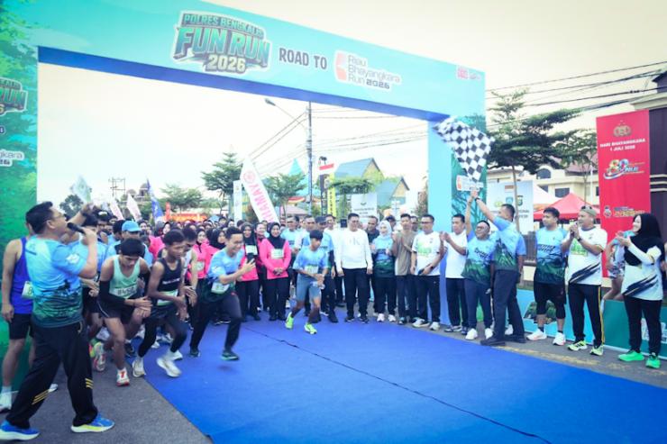 Peringati Hari Bhayangkara 2026, Ratusan Peserta Ikuti Fun Run 8K Polres Bengkalis