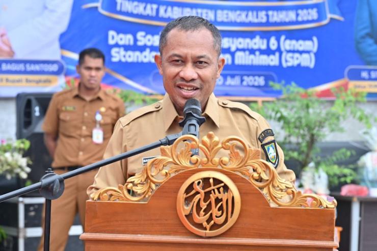 Wakil Bupati Bagus Santoso Buka Puncak Peringatan HKG PKK Ke-54 dan Sosialisasi Posyandu 6 SPM Tingkat Kabupaten Bengkalis